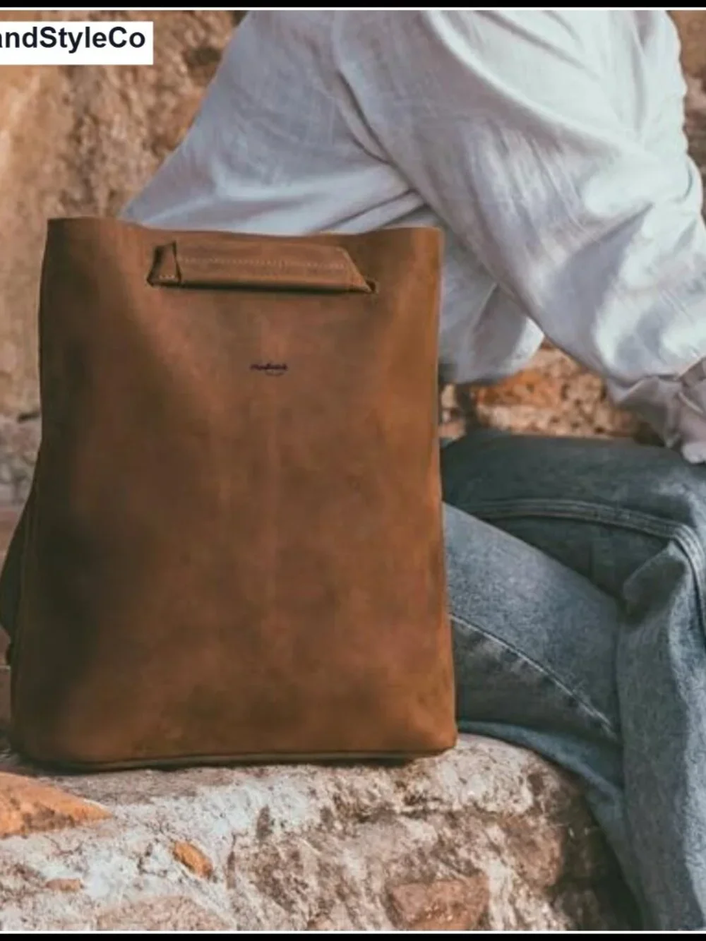 Convertible Backpack Shoulder Bag Handmade Full Grain Leather Crossbody Purse